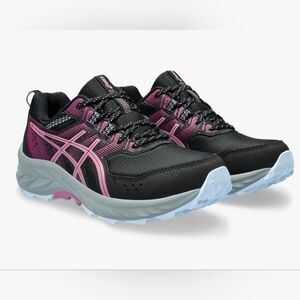 ASICS Women's Black and Pink Athletic Shoes